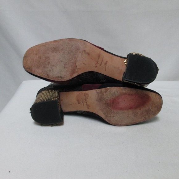 Anthropologie Bettye Mueller Cyd Suede Canvas patchwork boots booties Size 7.5 - Picture 16 of 16